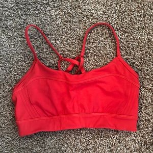 Manduka red adjustable straps sports bra